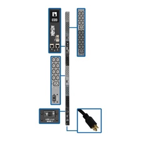 Tripp Lite 3Phase Pdu Monitored 10Kw 200, PDU3EVN10l1530B PDU3EVN10l1530B